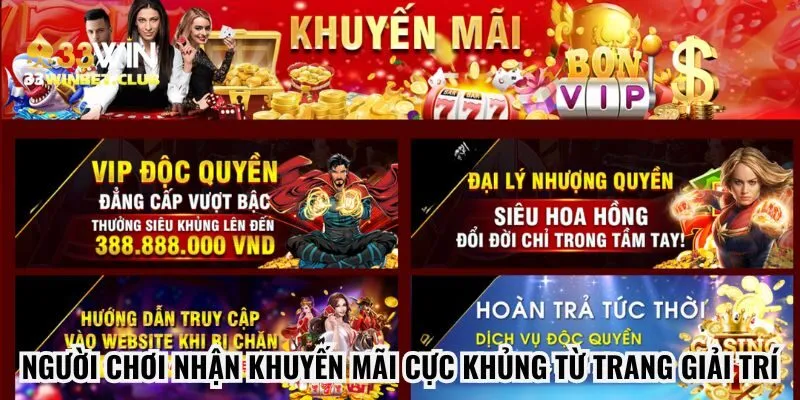 Người chơi nhận khuyến mãi cực khủng từ trang giải trí Người chơi nhận khuyến mãi cực khủng từ trang giải trí